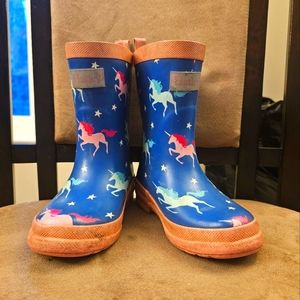 Size 9 toddler girls colour changing unicorn Hatley boots